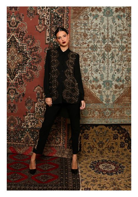 Pants with slits and gold applications GAI MATTIOLO | Trousers | LV05991000